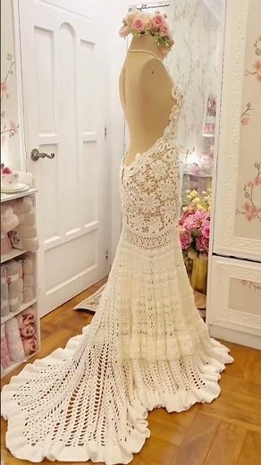 Making my crochet wedding dress
