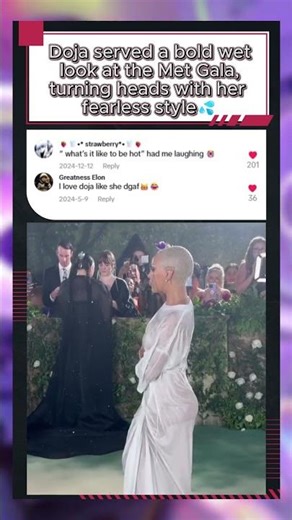 Doja Cat served a bold wet look at the Met Gala💦 #rap #hiphop #DojaCat #short