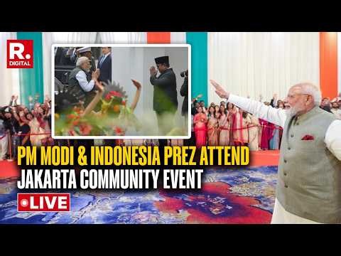 LIVE : PM Modi & Indonesian President Prabowo Subianto At Jakarta Community Event | Diaspora Meet
