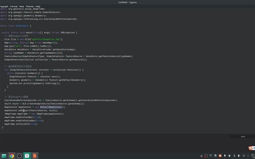 GIS基础：java geotools库读取和显示Shapefile文件代码示例