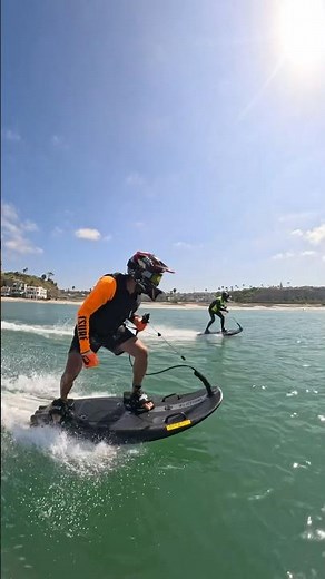 35mph on a Motorized Surfboard 😎. #jetsurf #motorizedsurf #jetboard
