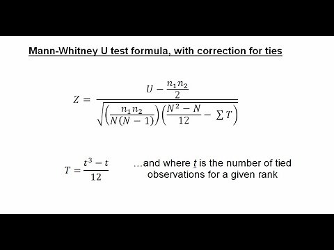 Mann-Whitney U Test, Calculated by Formula and by SPSS