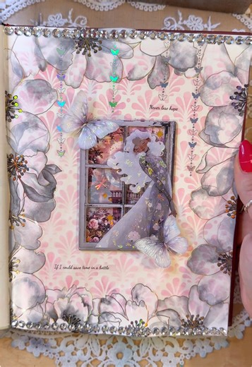 ASMR Scrapbook Journal | Spread style inspired by @PocketArtistry!!✨ #scrapbook #asmrjournal #junkjournal #scrapbookasmr #junkjournaling