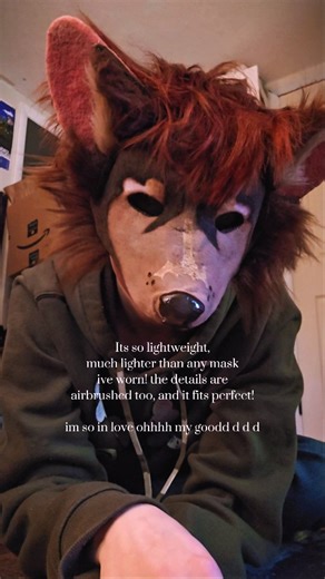 james ੯‧̀͡⬮ on Instagram: "commisson unboxing from the amazing @50datab ! IM SO HAPPY AUGH!! AUGHHH . I LOVE IT. Man I wish my camera was better dude. the camera doesnt do it justice. it looks SO good, it fits me great (though it does not fit my glasses GUH. BUT THATS OKAY!) I'm so happy with him. Thank you so much Tab! #therian #dogboy #puppyboy #sfwpuppyboy #sfwdogboy #petre #furry #caninetherian #50datab"