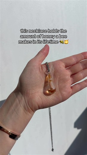 a bee makes this much honey throughout is whole life 🐝🍯 pretty incredible 💛 #honeybee #jewelrymaking #honey #bees #savethebees