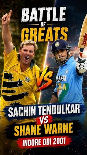 Battle of Greats Sachin Tendulkar vs Indore ODI 2001 #sachintendulkar#shanewarne
