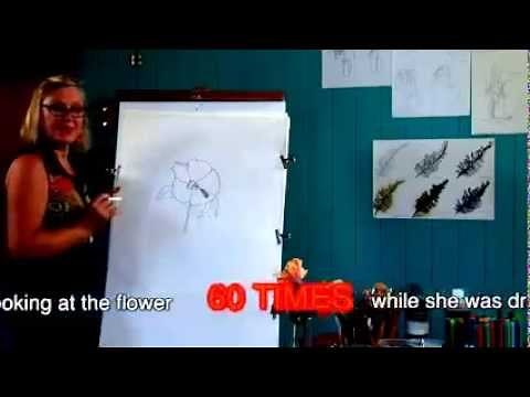 How to do an observational drawing of a flower for kids
