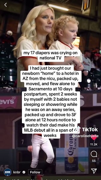 Crying for so many more reasons #17diapers #pinkskies #mlb #family #giants