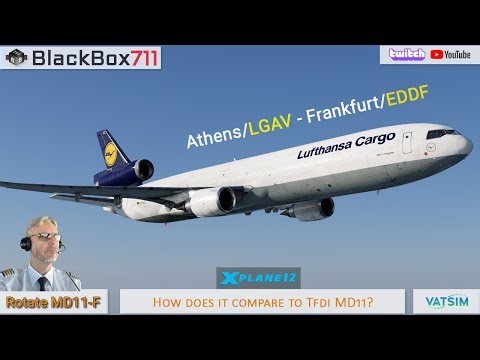X-Plane 12 - Rotate MD11-F | Athens/LGAV to Frankfurt/EDDF | VATSIM (Frankfurt Friday)