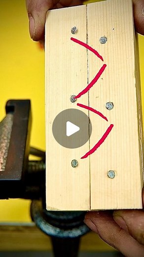 Toolstour Studio on Instagram: "Easy! How to join Two pieces of Wood Together! #woodworker #woodworking #nails #hammer"