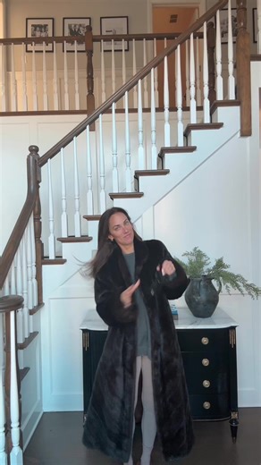 Trying On My Grandma's Mink Coat Without Shoulder Pads