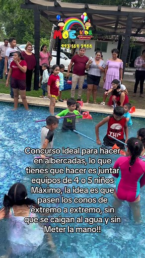 Concurso de equipos en albercadas para niños 🏊🏼‍♂️