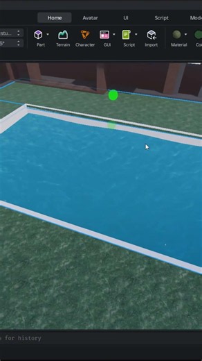 How To Make Pool In Roblox Studio ! #reels #roblox #robloxstudio #shorts