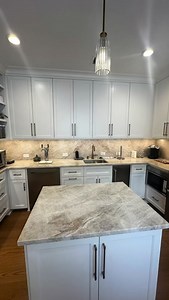 A formal dining room, reimagined with intention ✨ We transformed this rarely used space into a custom butler’s pantry—complete with statement quartzite countertops, sink, kegerator, refrigerator, microwave, and tons of smart storage. And just when you think it can’t get better… keep watching to see the fully remodeled pantry that ties it all together beautifully. 👀🍽️🥂 #ButlersPantry #KitchenRemodel #HomeRenovation #CustomStorage #InteriorDesignInspo | Southern Legacy Designs LLC