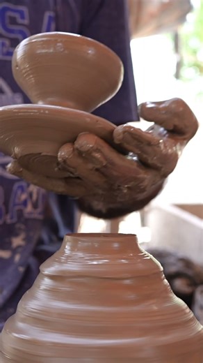 Satisfying Clay Shaping | Pottery Wheel