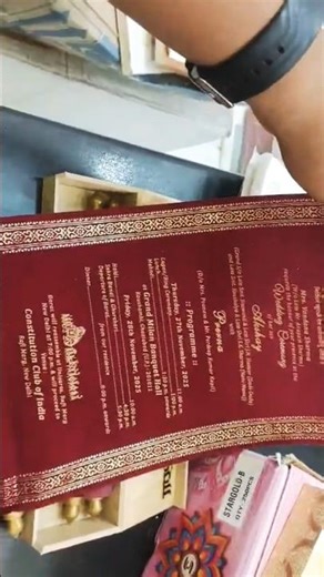 Trending Scroll Wedding Card | Call 8264493697 #scroll #wedding #carddesigner #invitation