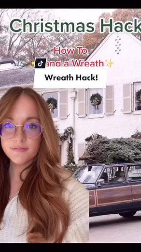 This Christmas hack makes hanging a Christmas wreath on your windows so easy! I personally like adding red ribbon to my exterior Christmas wreaths during the holiday season. Wreaths, Christmas wreaths, holiday decor #homewithem #hangingwreath #wreathhanginghack #wreathhack #christmaswreath #christmastiktok #wreath #howtotiktok #hangingwreath #christmasdecor #holidaydecor