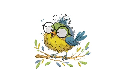 Crazy Bird Embroidery Design, Bird Machine Embroidery, 4 Sizes, Instant Download - Etsy