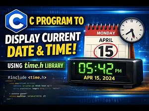 C Program to display Current Date and Time using time.h header file