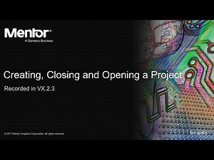 Creating, Closing and Opening a project in the schematic
