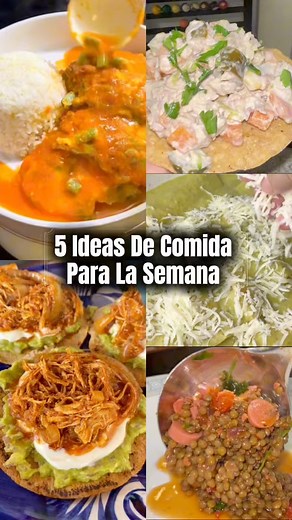 Si ya no sabes que cocinar 🧑‍🍳 te regalo estas 5 deliciosas ideas de comida para la semana … toma nota 📝 #cooking #ideasdecomida #recetas #recetasfaciles #fblistyle | Cocinando Delicias y sabores