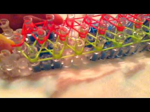 How to make a rainbow loom christmas bracelet