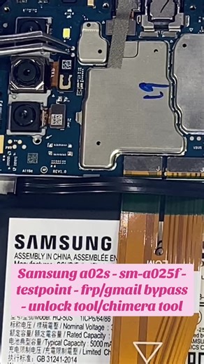 Samsung a02s - sm-a025f - testpoint - frp/gmail bypass - unlock tool/chimera tool
