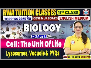 Class 11 Biology Chapter 8 Cell : The Unit Of Life | Lysosomes, Vacuole | PYQs By Vandana Ma'am
