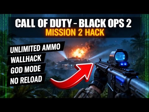 COD Black Ops 2: Mission 2 Hacked Walkthrough (Unlimited Ammo + God Mode)
