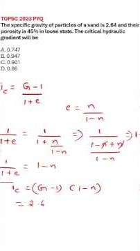 TGPSC 2023 PYQ from soil mechanics #tgpscaee #appscaee