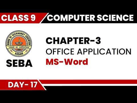 SEBA Class 9 Computer Science Lecture No - 17