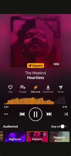 Heartless - The Weekend (Daycore) #fyp #music #viral #audio
