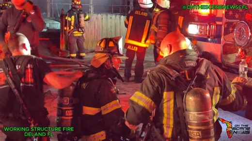 #VOLUSIACOUNTY #DELAND 🔥DELAND FIRE CREWS RESPONDED TO A HOUSE FIRE🔥 DeLand Fire crews, assisted by Volusia County Fire Rescue and the Orange City Fire Department, responded last night to a structure fire at 132 W. Voorhis Avenue in DeLand, located between Florida Avenue and Woodland Boulevard. When firefighters first arrived on scene, the fire was contained to the first level of the residence. However, the fire later spread and ultimately consumed the structure. Crews from all responding agen