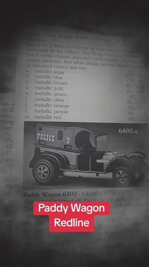 Classic Hot Wheels Paddy Wagon with Redline Tires