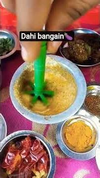 Dahi bangain 🍆 recipe in Telugu 😋#food #trending #shortvideos #ytstudios #@minicookingworld-m6v