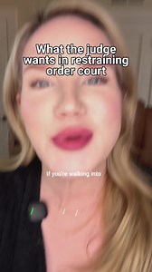 What exactly is the judge looking for in a restraining order hearing?#lawyer #restrainingorder #defeatthedvro | The Law Offices of Veronica T. Barton