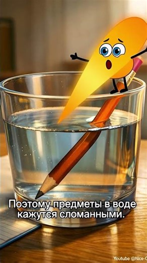 Why do objects "break" in water? 🤯 The secret to light refraction in 20 seconds! #physics