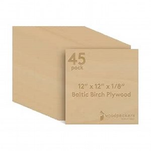 Amazon.com: 3 mm Baltic Birch Plywood 1/8 x 12 x 12 Inch, Box of 45 B/BB Grade Craft Wood, Stronger Than Basswood Sheets, for Laser, CNC Cutting and Wood Burning, by Woodpeckers : Tools & Home Improvement