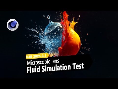 C4D 2025.3.1 Cloth & Fluid Interaction Test