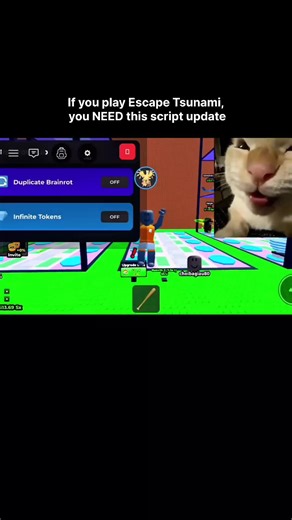 Escape Tsunami Script 🔥 Brainrot Duplicate Infinite Token | No Key #script #roblox #escapetsunami #fyp #android #ios #pcgaming