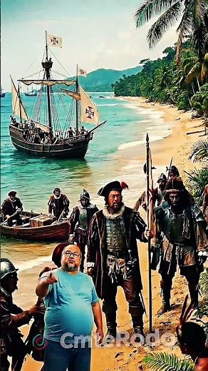 Video IA - A real história do Descobrimento do Brasil #tiktok #ia #videoia #aivideo