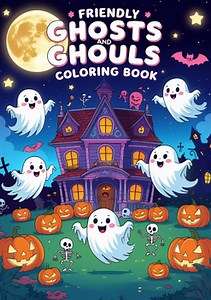Friendly Ghosts and Ghouls Coloring Book
