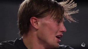 Giving it his all. Nils Hoglander, the 40th overall selection in the 2019 #NHLDraft, is going full speed on and off the ice at Development Camp. 👀 | Vancouver Canucks