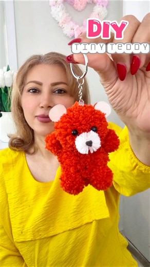 DIY Tiny Teddy Bear 🧸 | Cute Handmade Yarn Craft