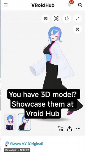 Vroid Hub : 3D showcase website #vroidstudio #vtuber