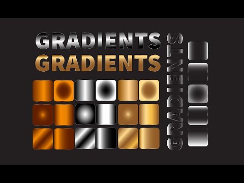 Free Adobe Illustrator Gradients Golden Copper Chrome Silver Glass