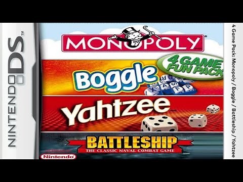 4 Game Pack: Monopoly / Boggle / Battleship / Yahtzee - Nintendo DS [Longplay]