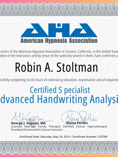 This Advanced Handwriting Analysis course is exclusively for people like me who have completed the (required prerequisite) HMI 6-week (12-hour) Handwriting Analysis Certification Course and just can’t get enough. Which I love learning! In this course I learned: Printing and Typing: How handwriting has evolved and how to stay current in the trends of communication including what ALL the letters in the alphabet will tell me about the person I am anaylzing. How interpret doodles and drawings give a