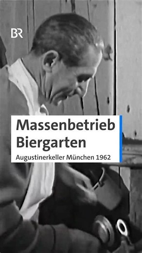 🍻 Wieviel Bier, Hendl, Bedienungen gibt's im Biergarten? | München | BR | #retro #biergarten