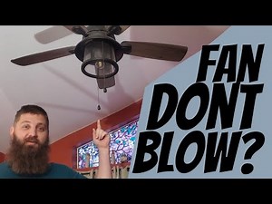 Ceiling fan doesn't move air- SOLVED! -it wasn't the switch-